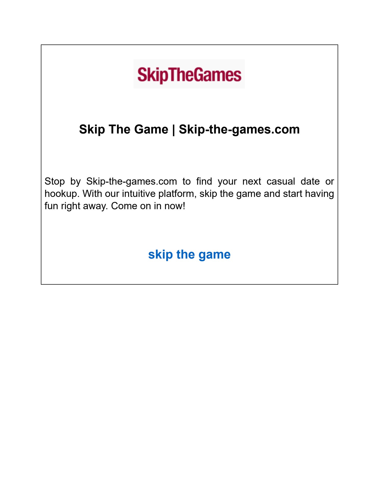 batte ronald recommends Skip Tge Games