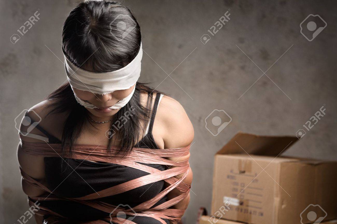 blindfold and tied up