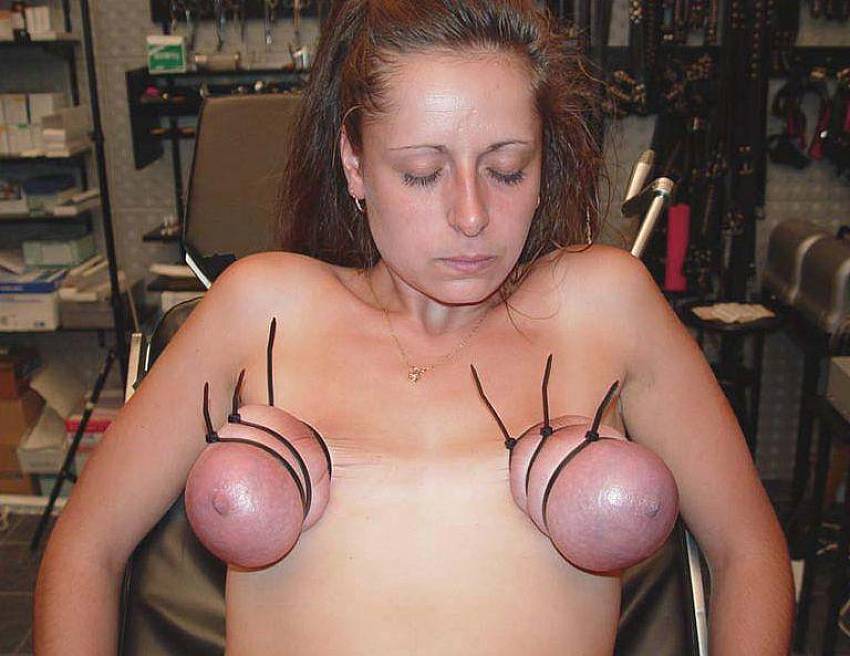 Extreme Nipple Torture tiny swimsuits